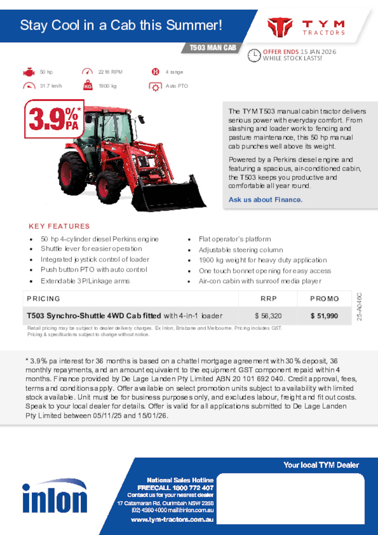 25-A046C TYM T503 Man Cabin oe 15.1